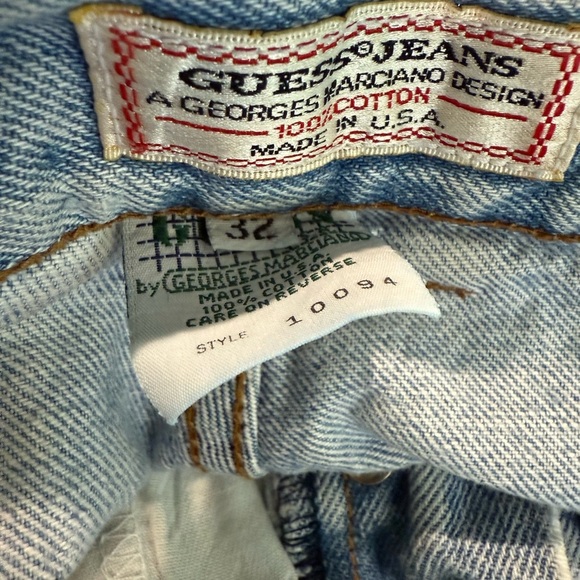 Vintage‎ Guess Jeans Green Triangle Logo Button Fly Style 10094 Size 32 -- 80's - Picture 4 of 6